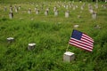 American Flag Marking Civil War Gravestone