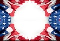 American flag for Memorial Day or 4th of July and Labour Day copy space for text
