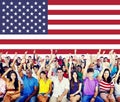 American Flag Nationality Liberty Country Concept Royalty Free Stock Photo