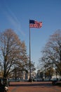 American Flag in New York City USA Royalty Free Stock Photo