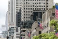 American flag New York City USA Buildings facade Big Apple Royalty Free Stock Photo