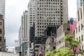 American flag New York City USA Buildings facade Big Apple Royalty Free Stock Photo