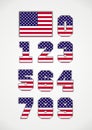 American Flag and Numbers