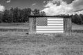 American Flag on an Old Barn Royalty Free Stock Photo