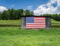 American Flag on an Old Barn Royalty Free Stock Photo