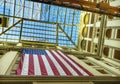 American Flag Old Post Office Building Interior Washington DC