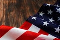 American flag on a old wooden background Royalty Free Stock Photo