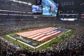 American Flag over Dallas Cowboy Football Field Royalty Free Stock Photo