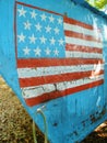 American Flag Painted on the Box of a Cuban Chug Boat