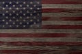 American flag painted old wood texture Royalty Free Stock Photo