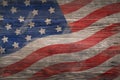 American flag painted old wood texture Royalty Free Stock Photo