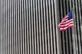 American flag with pattern of skyscrapers of Avenue of the Americas, 6th Avenue, New York, USA Royalty Free Stock Photo