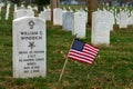 An American flag at Arlington National Cemetery Royalty Free Stock Photo