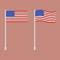 American flag on pole Royalty Free Stock Photo