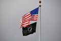 American Flag and POW-MIA Royalty Free Stock Photo