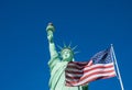 American flag replica of the Statue of Liberty. Close up Royalty Free Stock Photo