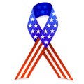 American Flag Ribbon EPS Royalty Free Stock Photo