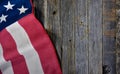 American flag on rustic wood Royalty Free Stock Photo