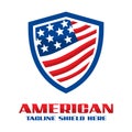 American flag shield logo