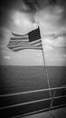 American Flag on a ship