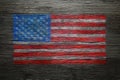 American flag spray painted on old wood Royalty Free Stock Photo