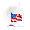 American flag on the stand Royalty Free Stock Photo