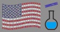 American Flag Stylization of Chemical Retort and Grunge Inspected Seal