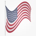 American Flag. Symbol of USA. Vector illustration. EPS 10 Royalty Free Stock Photo