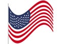 American Flag. Symbol of USA. Vector illustration. EPS 10 Royalty Free Stock Photo