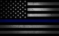 An American flag symbolic of support for law enforcement Royalty Free Stock Photo