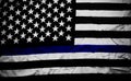 An American flag symbolic of support for law enforcement Royalty Free Stock Photo