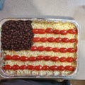 American Flag taco dip Royalty Free Stock Photo