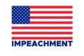 American flag to impeachment inquiry procedure Royalty Free Stock Photo