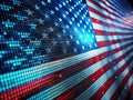 American Flag Transformed A Binary Code Digitalization Unveiling the Secrets of Digital Information Royalty Free Stock Photo