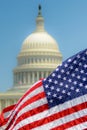 American Flag at U.S. Capitol Royalty Free Stock Photo