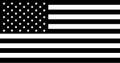 American flag, flag of United states of America in color mode black and whaite Royalty Free Stock Photo