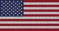 American Flag of United States Of America with fabric texture Royalty Free Stock Photo