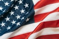 American Flag or United States of America national flag background, close up Royalty Free Stock Photo