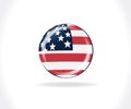 American flag USA button logo Royalty Free Stock Photo