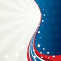 American Flag, Vector patriotic background Royalty Free Stock Photo