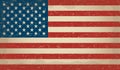 American flag vintage textured background. Vector illustration. Royalty Free Stock Photo