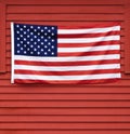 American flag on wall Royalty Free Stock Photo