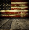 American flag on wall Royalty Free Stock Photo
