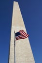 American flag and Washington Monument