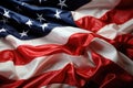 American Flag Wave Close Up for Memorial Day or 4th of July Royalty Free Stock Photo