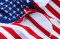 american flag wave close up for memorial day or 4th of July independence day Royalty Free Stock Photo