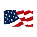 American flag. Waving flag  image isolated Royalty Free Stock Photo