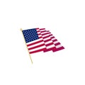 American flag, waving USA flag with sharp corners. Simple isolated vector illustration. National symbol of United States Royalty Free Stock Photo