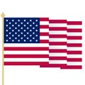 American flag, waving USA flag with sharp corners. Simple isolated vector illustration. National symbol of United States Royalty Free Stock Photo