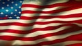 American Flag waving in the wind. Close up. 3d rendering ,Generative AI Royalty Free Stock Photo